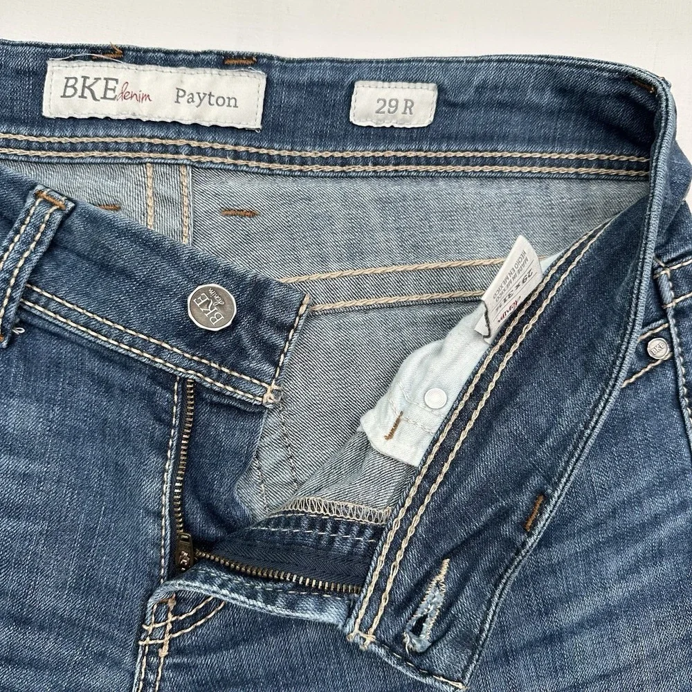 BKE Payton Bootcut  Stretch Jeans Women's 29 R 29x31.5 Blue Dark Wash Mid Rise